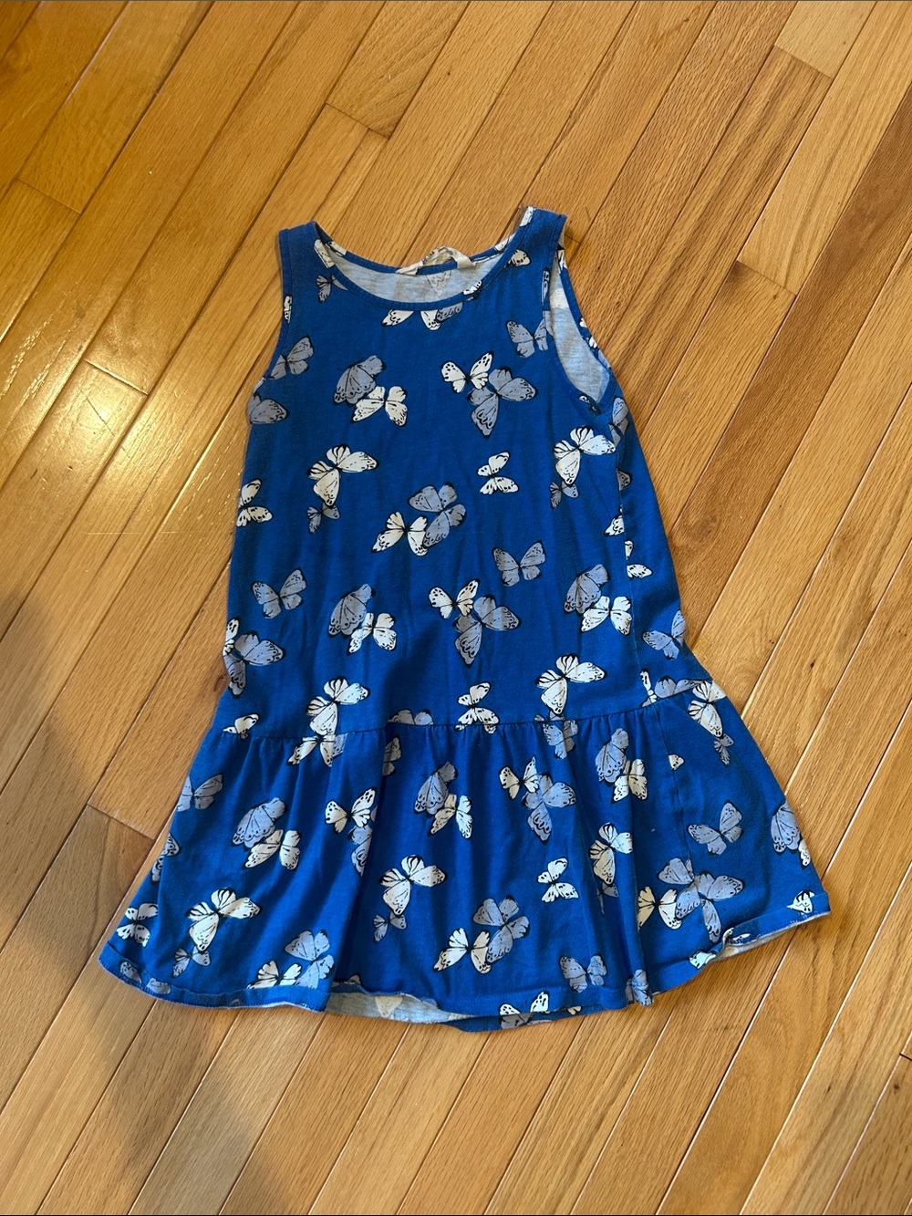 H&M Royal Blue Butterfly Print Sleeveless Dress